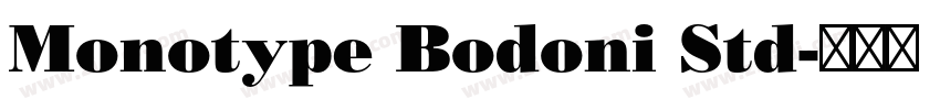 Monotype Bodoni Std字体转换